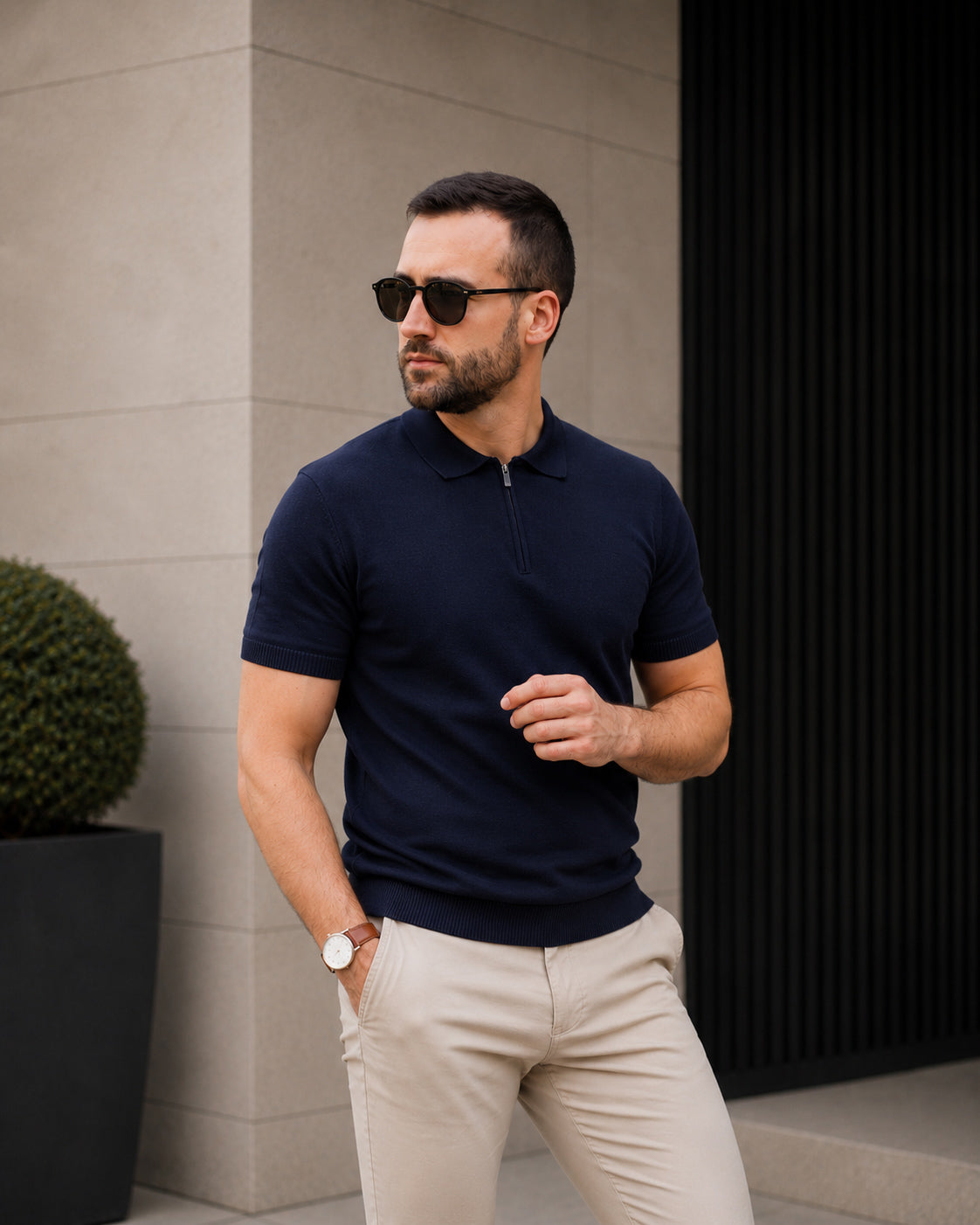 𝗢𝗹𝗱 𝗠𝗼𝗻𝗲𝘆 𝗞𝗻𝗶𝘁 | Polo - Navy